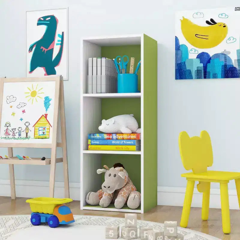 Libreria decorativa a 3 cubi, libreria aperta, organizer per giocattoli, orizzontale, verticale