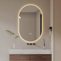 GDFStudio Lark 48 Modern Oval Anti-Fog LED Bathroom Mirror with Adjustable Light Modes