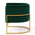 Poltroncina in velluto con cuscino, piedini in metallo dorato, schienale curvo, sedia da trucco imbottita, poltrona relax per casa